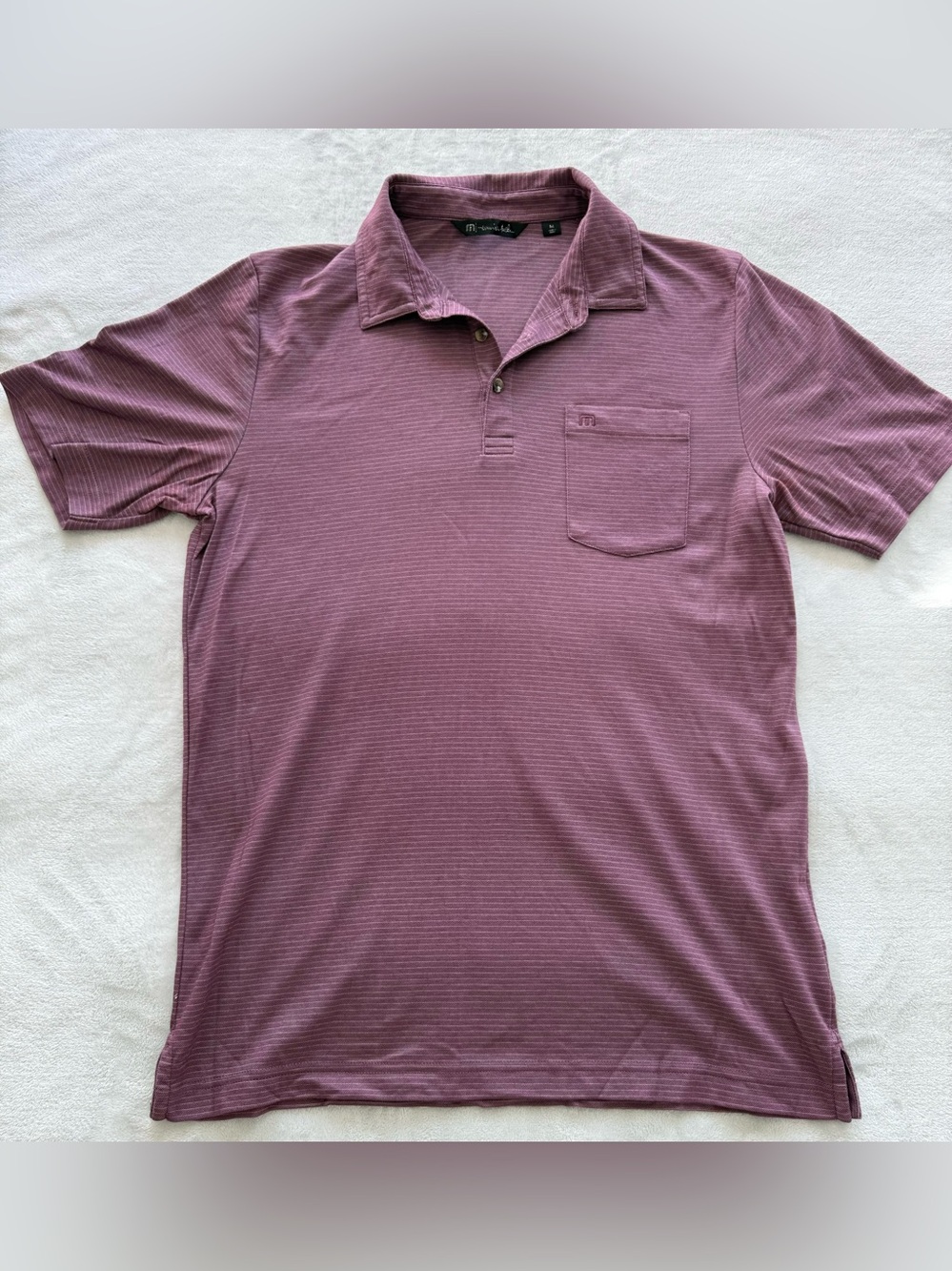 Travis Mathew Polo Performance Shirt Medium Plum Purple